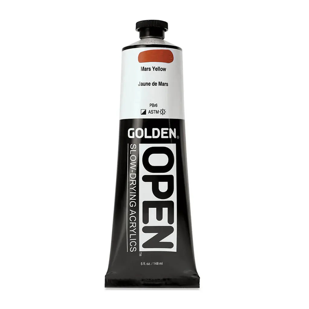 Golden OPEN Slow-Drying Acrylic Paint 5oz Mars Yellow S1