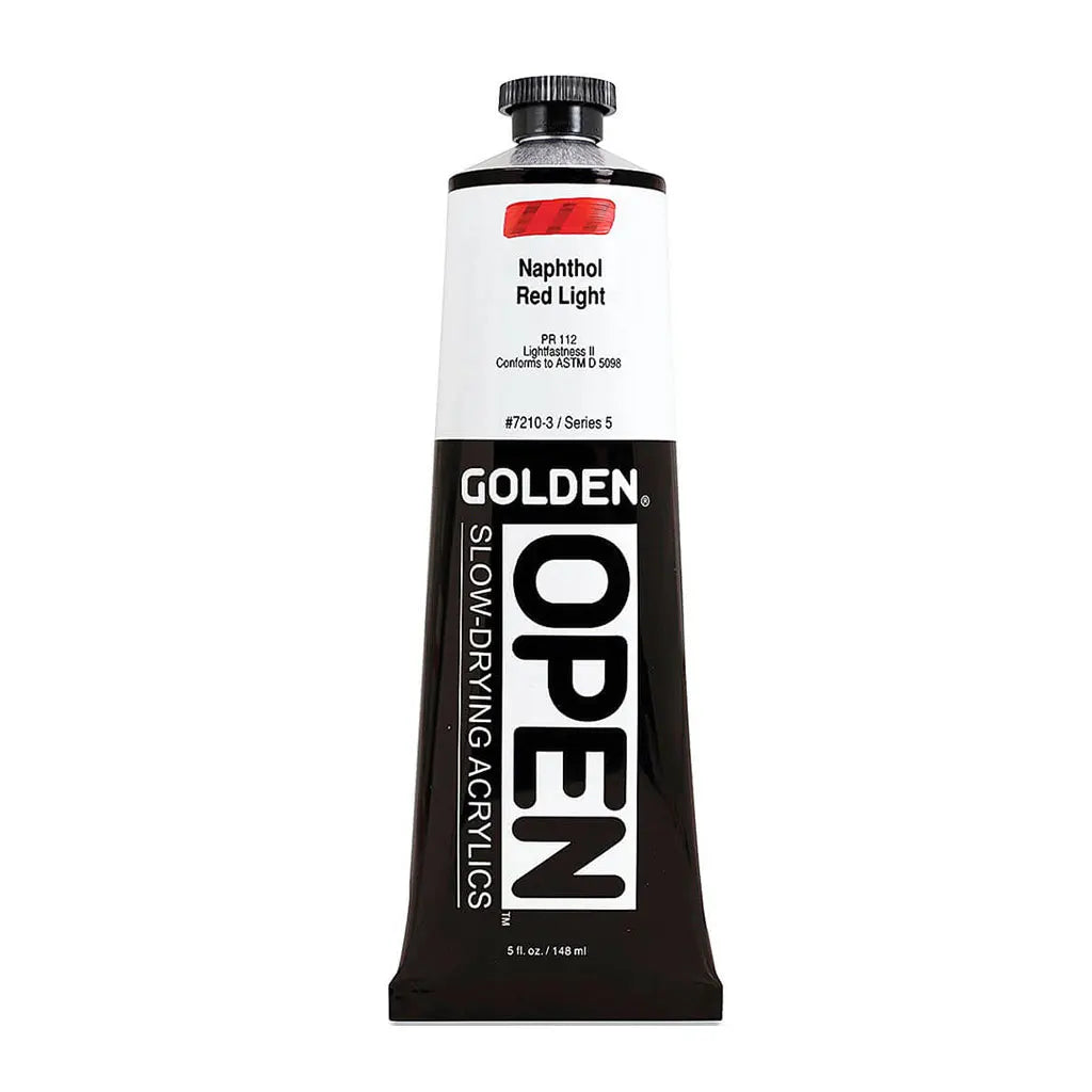 Golden OPEN Slow-Drying Acrylic Paint 5oz Naphthol Red Light S5