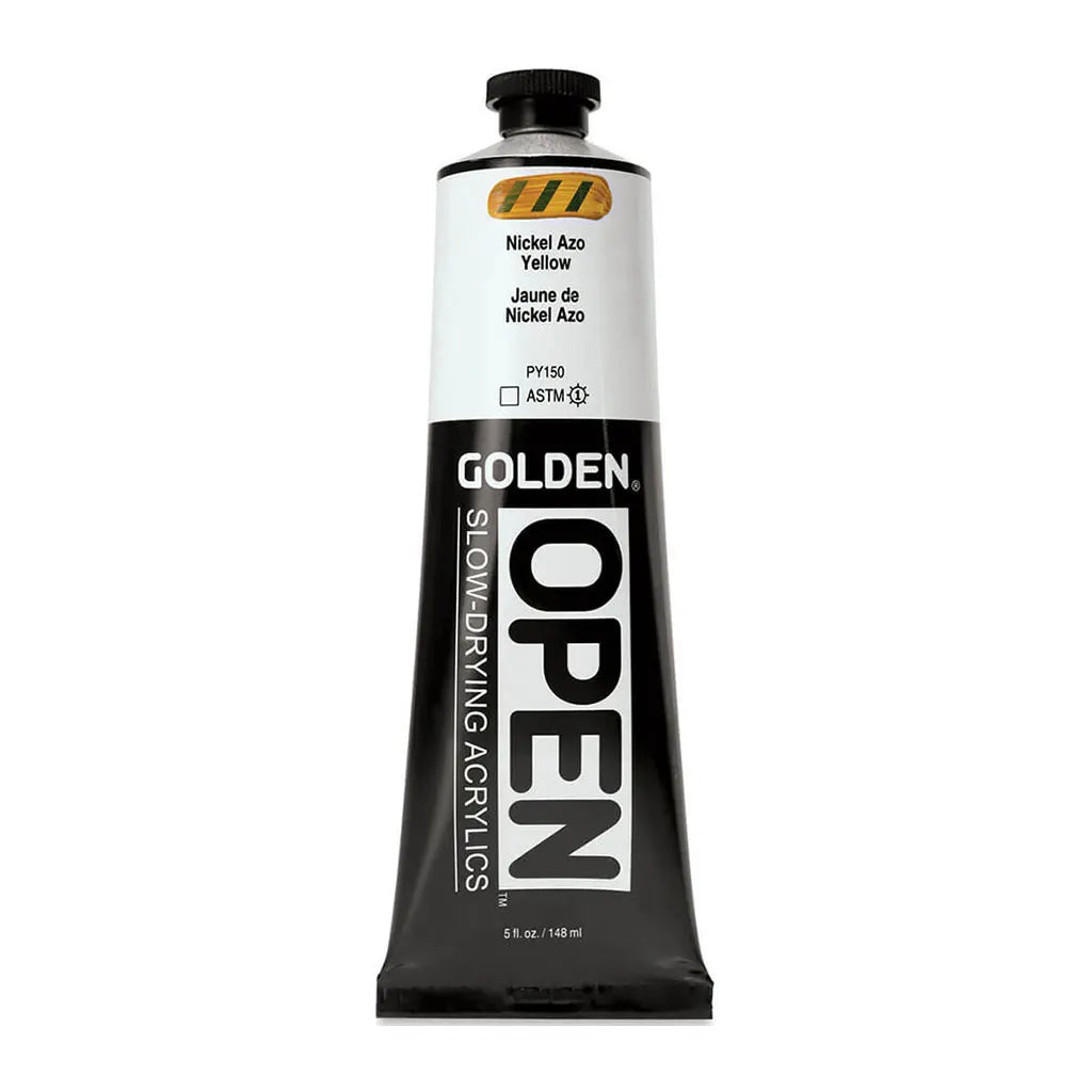 Golden OPEN Slow-Drying Acrylic Paint 5oz Nickel Azo Yellow S6