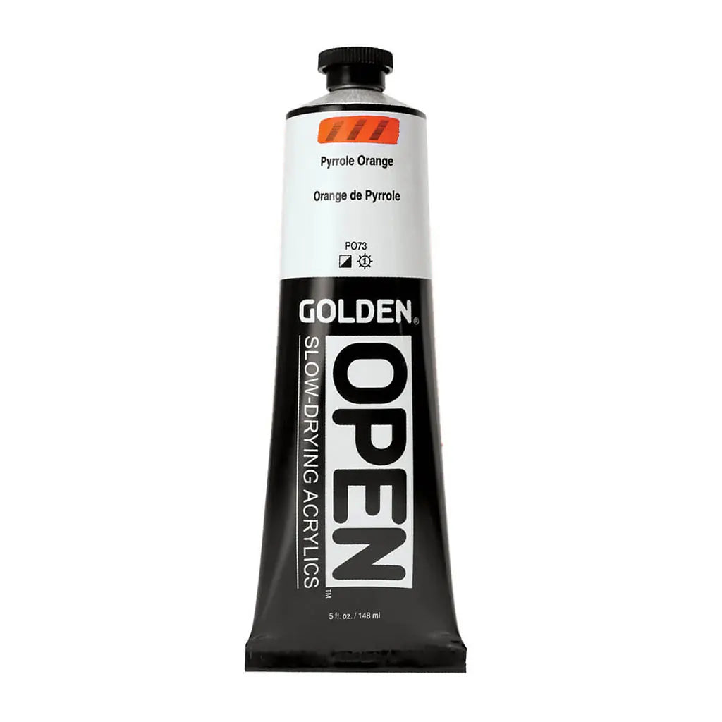 Golden OPEN Slow-Drying Acrylic Paint 5oz Pyrrole Orange S8