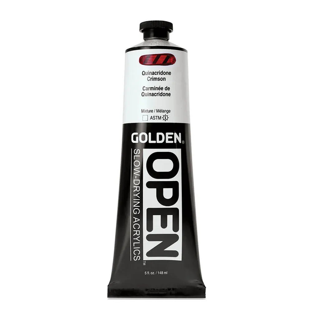 Golden OPEN Slow-Drying Acrylic Paint 5oz Quinacridone Crimson S7
