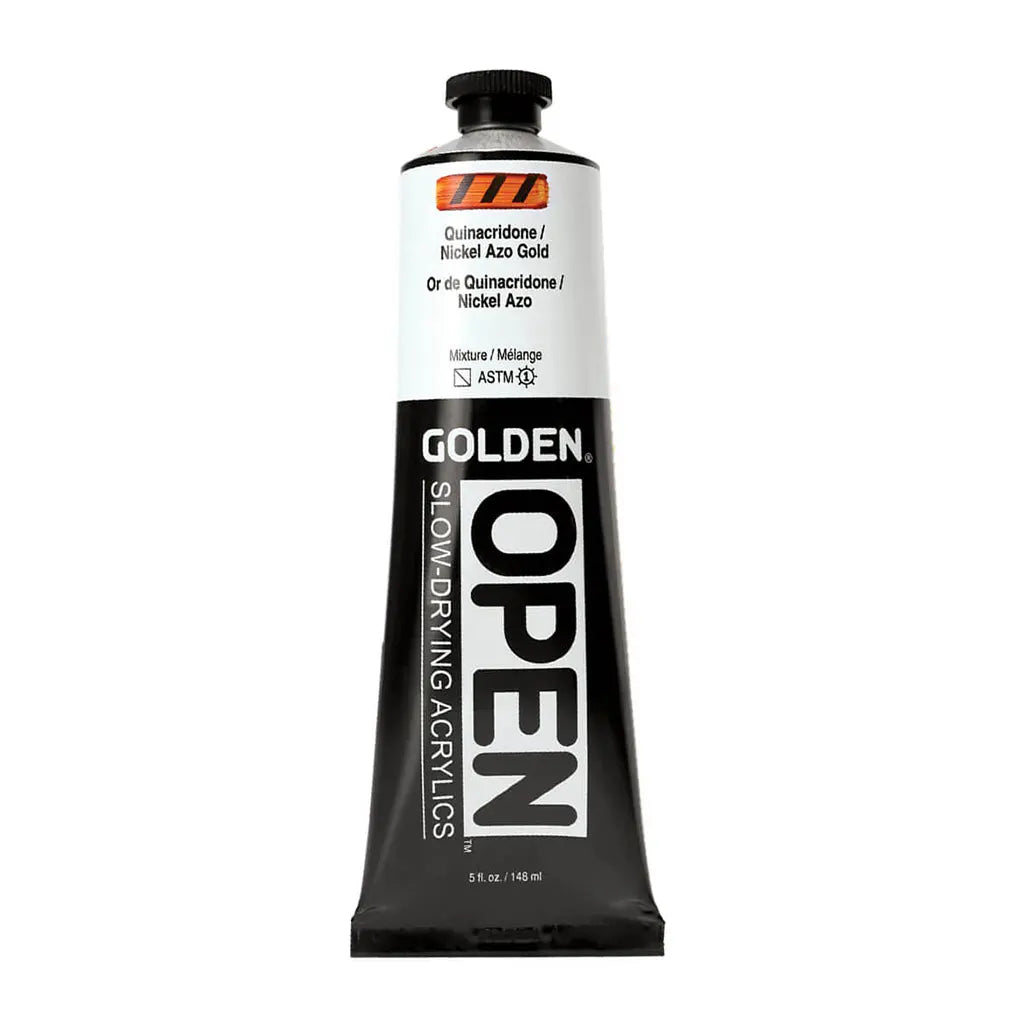 Golden OPEN Slow-Drying Acrylic Paint 5oz Quinacridone/Nickel Azo Gold S7