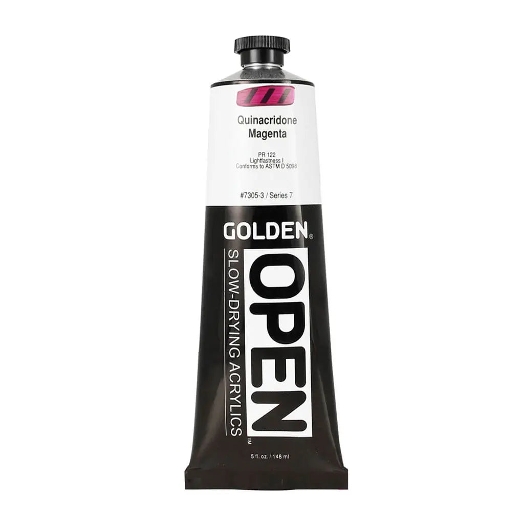 Golden OPEN Slow-Drying Acrylic Paint 5oz Quinacridone Magenta S7