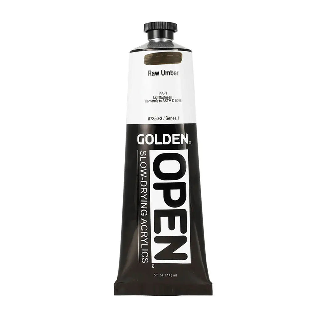 Golden OPEN Slow-Drying Acrylic Paint 5oz Raw Umber S1