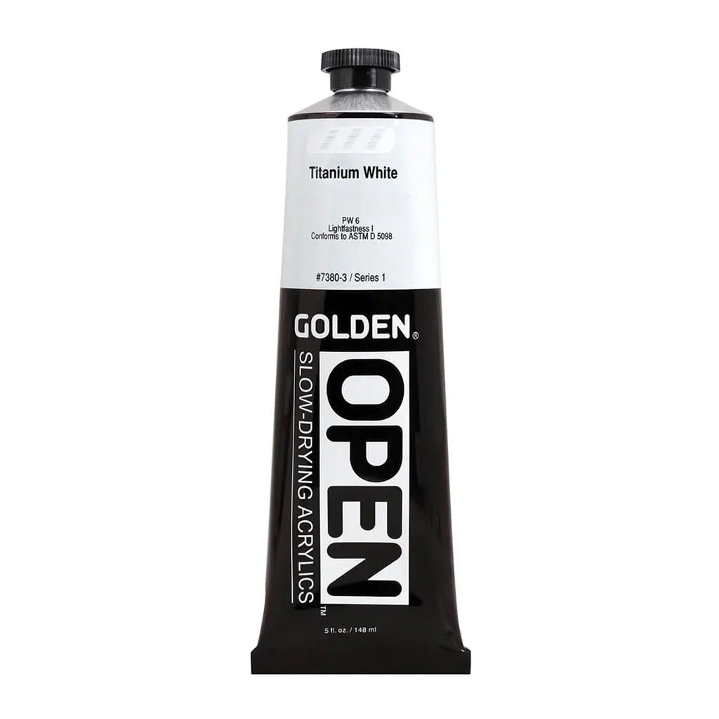 Golden OPEN Slow-Drying Acrylic Paint 5oz Titanium White S1