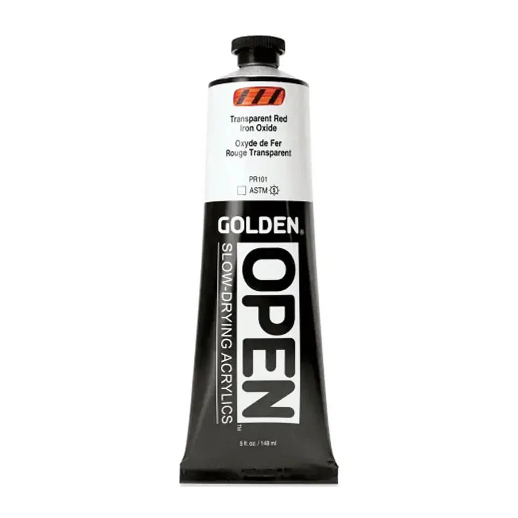 Golden OPEN Slow-Drying Acrylic Paint 5oz Trans. Red Iron Oxide S3