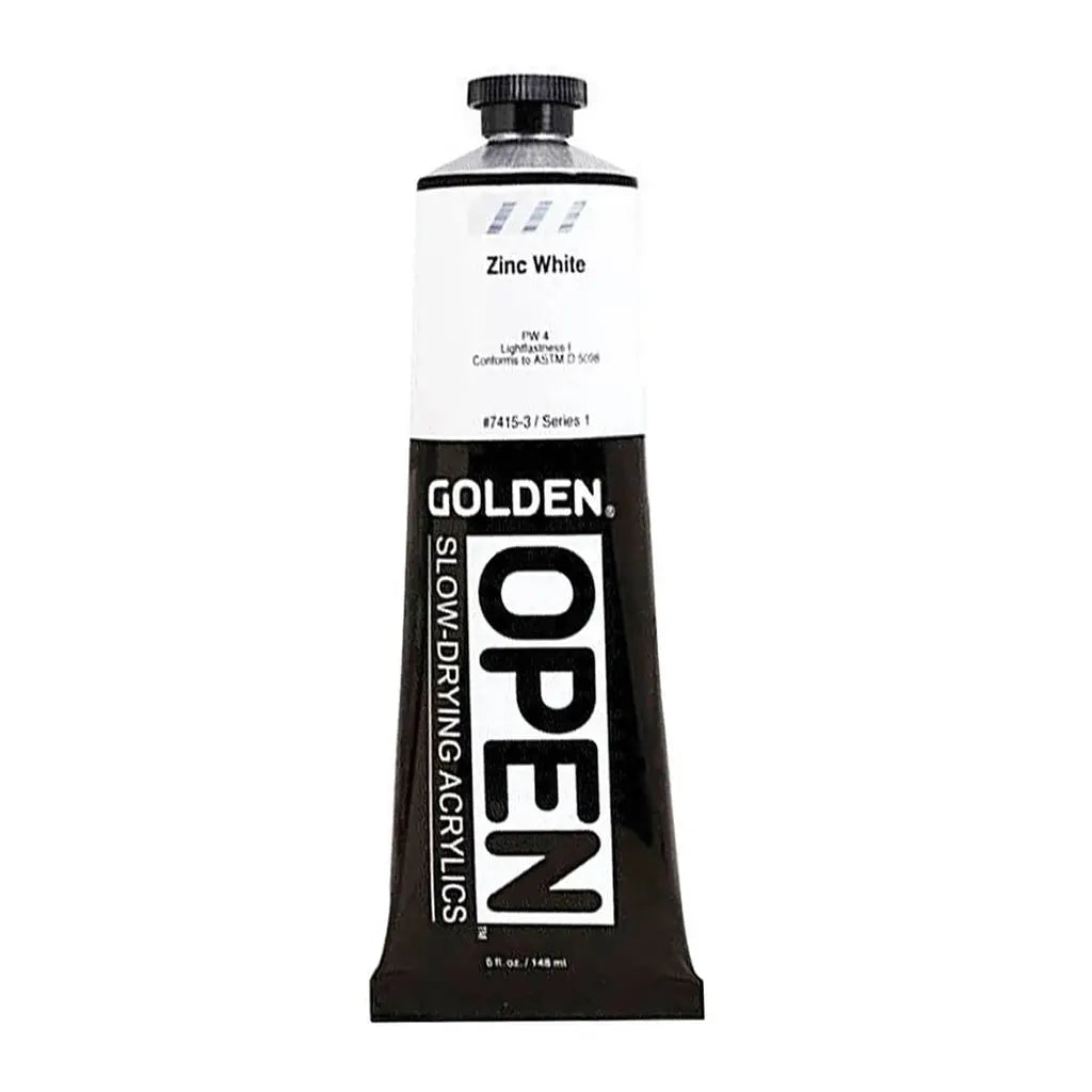 Golden OPEN Slow-Drying Acrylic Paint 5oz Zinc White S1