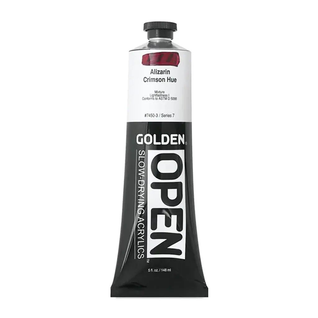 Golden OPEN Slow-Drying Acrylic Paint 5oz Alizarin Crimson Hue S7
