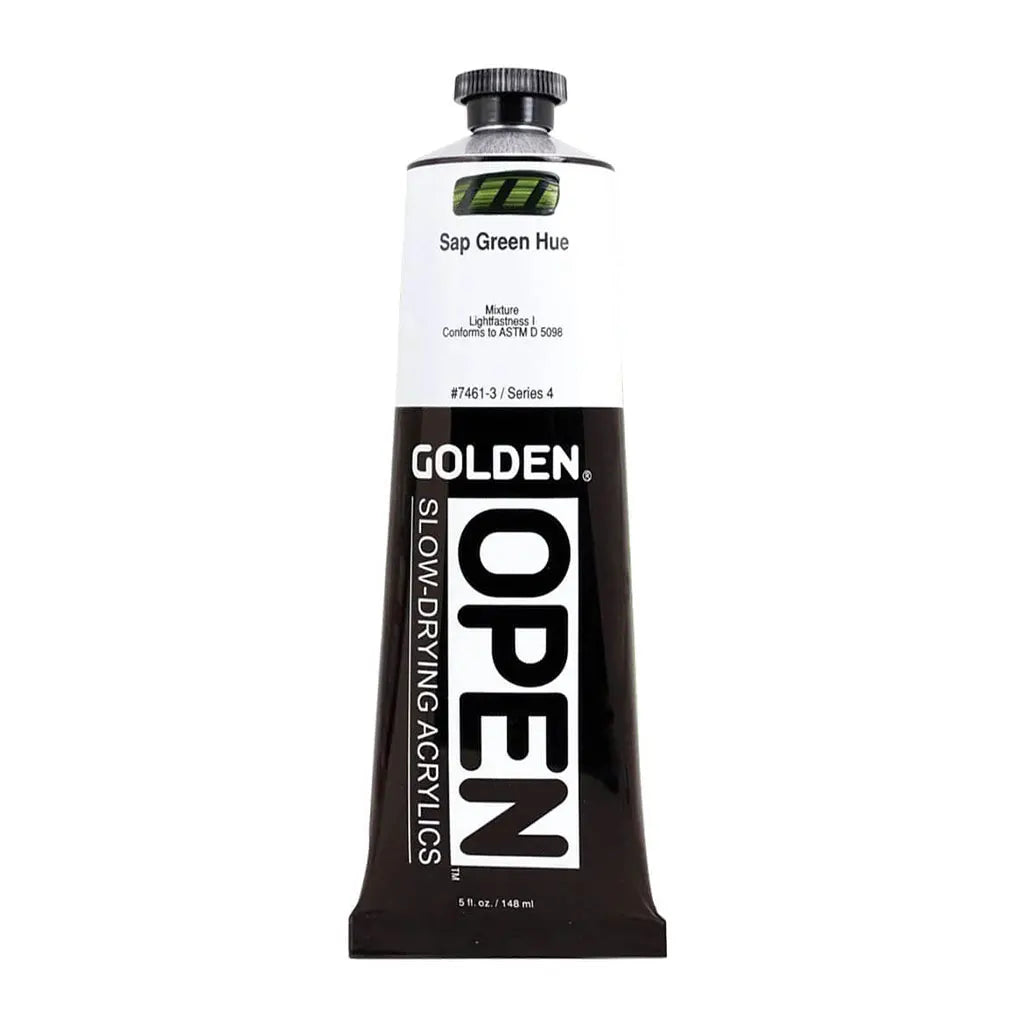 Golden OPEN Slow-Drying Acrylic Paint 5oz Sap Green Hue S4