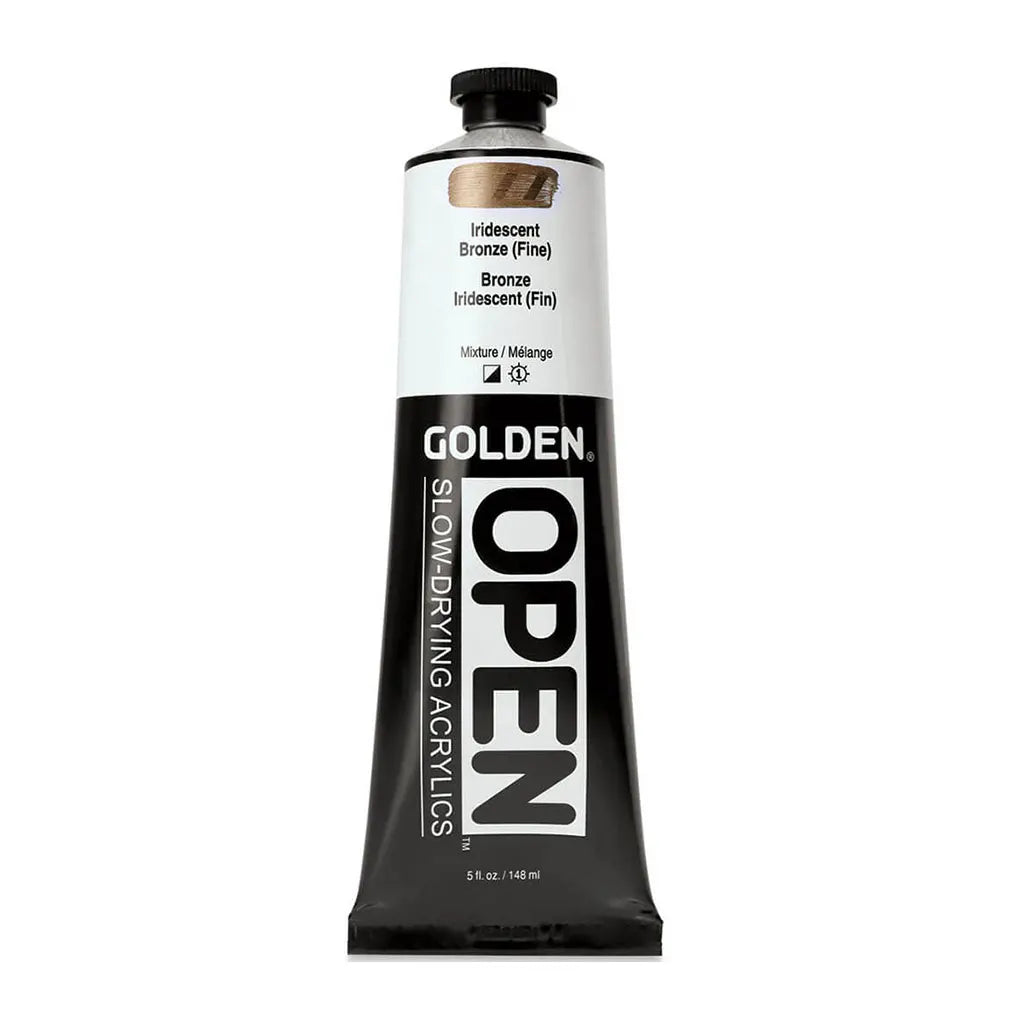 Golden OPEN Slow-Drying Acrylic Paint 5oz Iridescent Bronze (Fine) S7