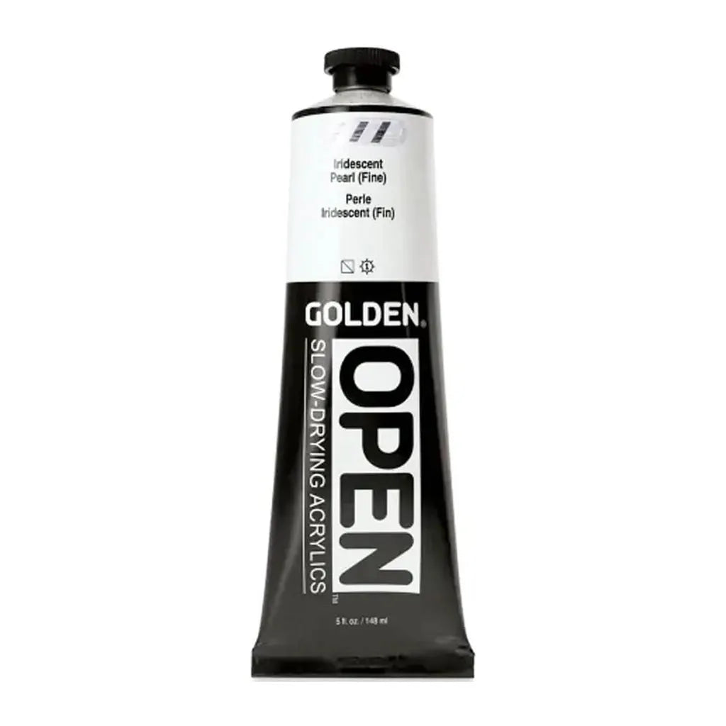 Golden OPEN Slow-Drying Acrylic Paint 5oz Iridescent Pearl (Fine) S4