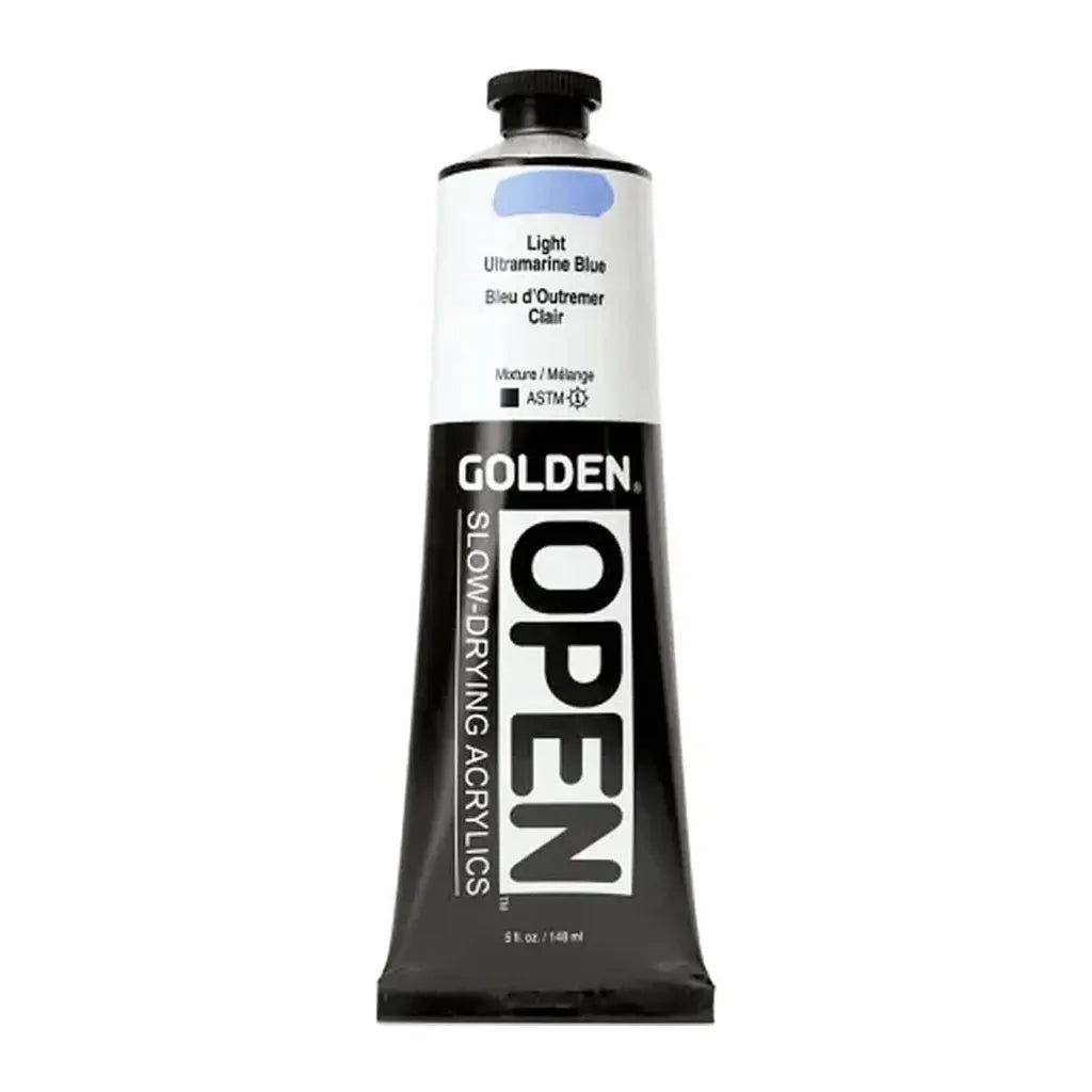 Golden OPEN Slow-Drying Acrylic Paint 5oz Light Ultramarine Blue S2