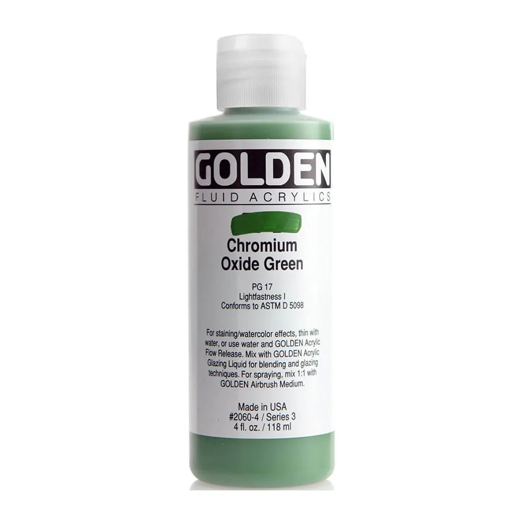 Golden Fluid Acrylic 4oz Chromium Oxide Green S3