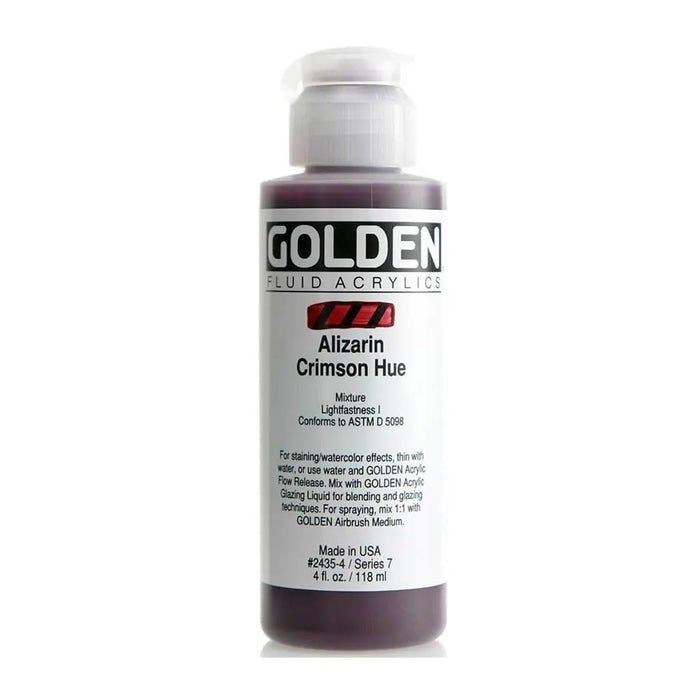 Golden Fluid Acrylic 4oz Alizarin Crimson Hue S7