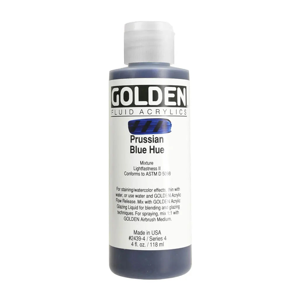 Golden Fluid Acrylic 4oz Prussian Blue Hue S4