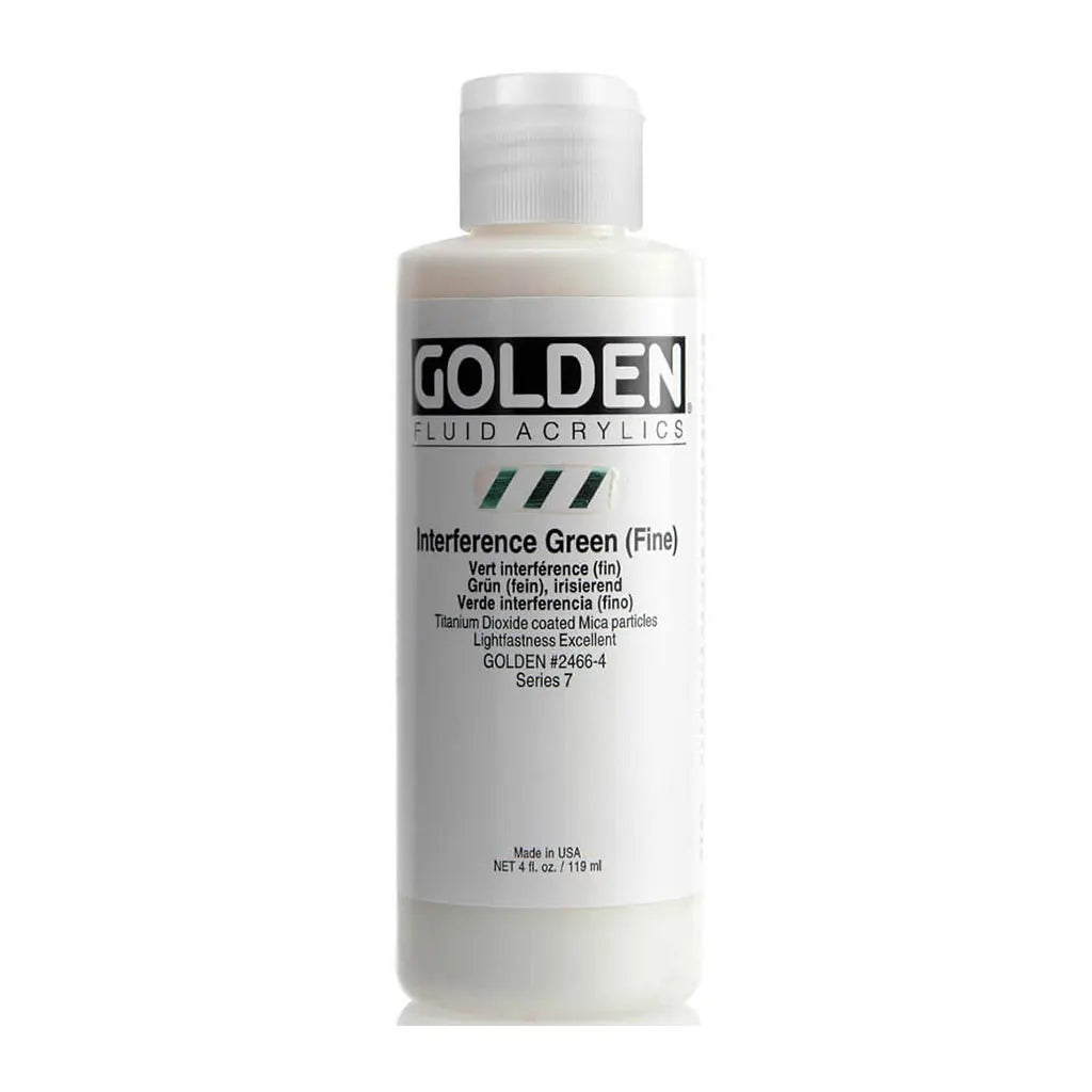 Golden Fluid Acrylic 4oz Interference Green (Fine) S7