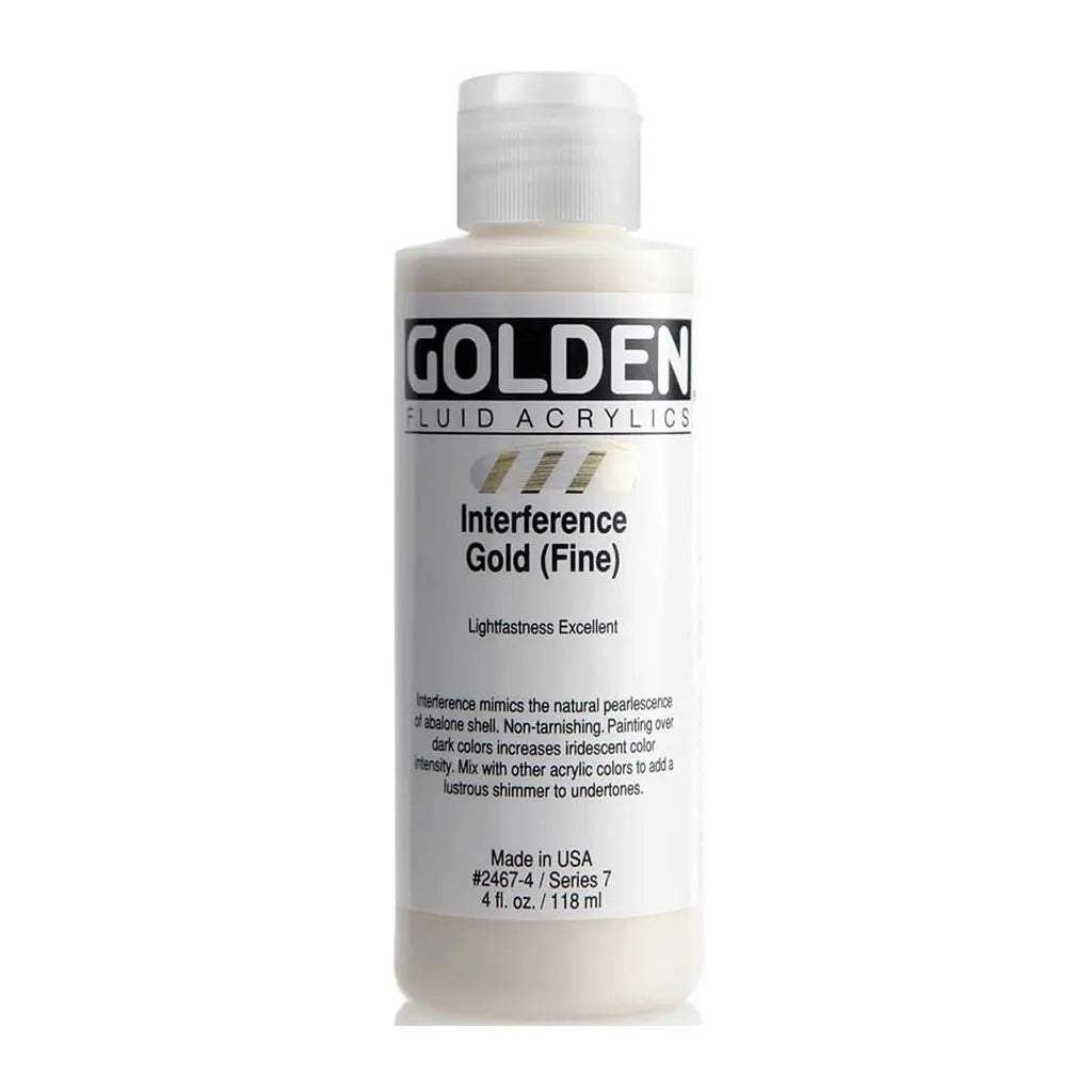 Golden Fluid Acrylic 4oz Interference Gold (Fine) S7