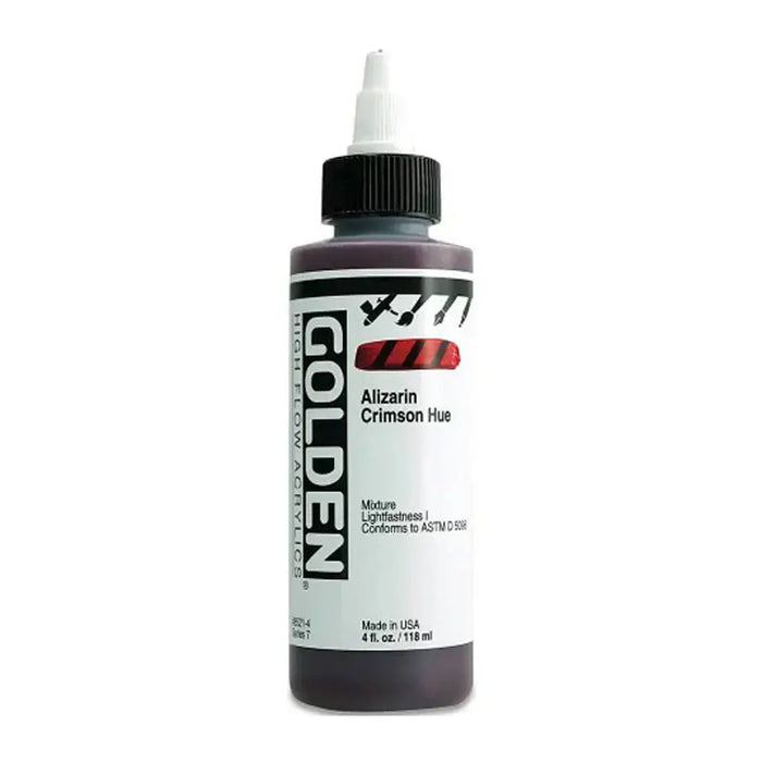 Golden High Flow Acrylic Paint 4oz Alizarin Crimson Hue S7