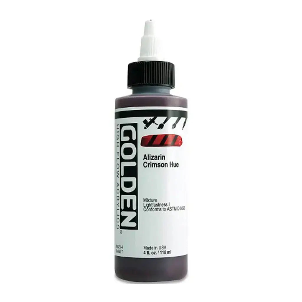 Golden High Flow Acrylic Paint 4oz Alizarin Crimson Hue S7