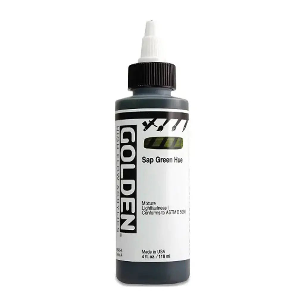 Golden High Flow Acrylic Paint 4oz Sap Green Hue S4