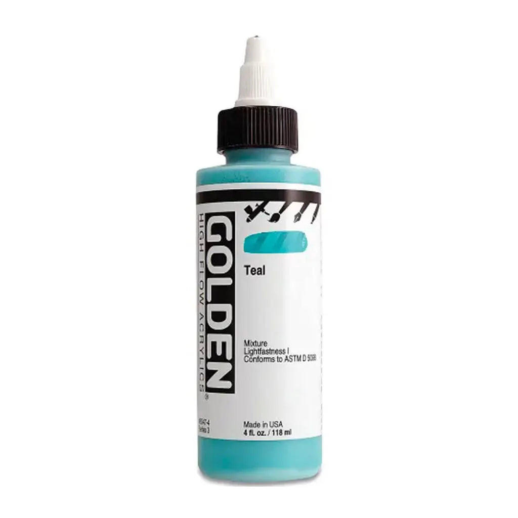 Golden High Flow Acrylic Paint 4oz Teal S3