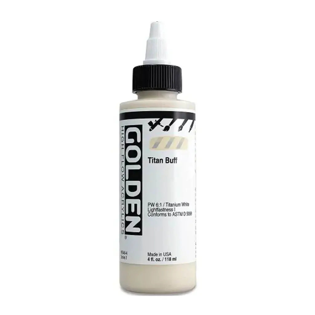 Golden High Flow Acrylic Paint 4oz Titan Buff S1