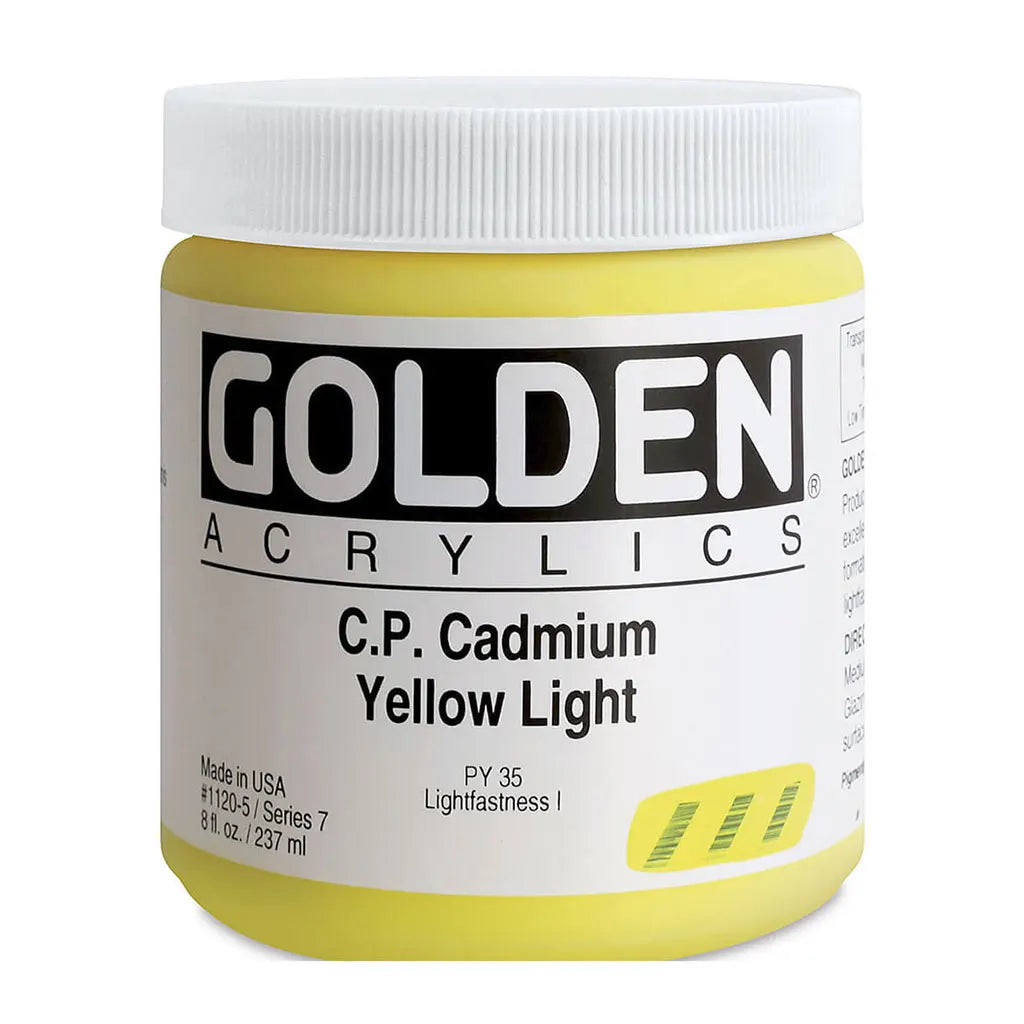 Golden Heavy Body Acrylic 8oz Cadmium Yellow Light S7