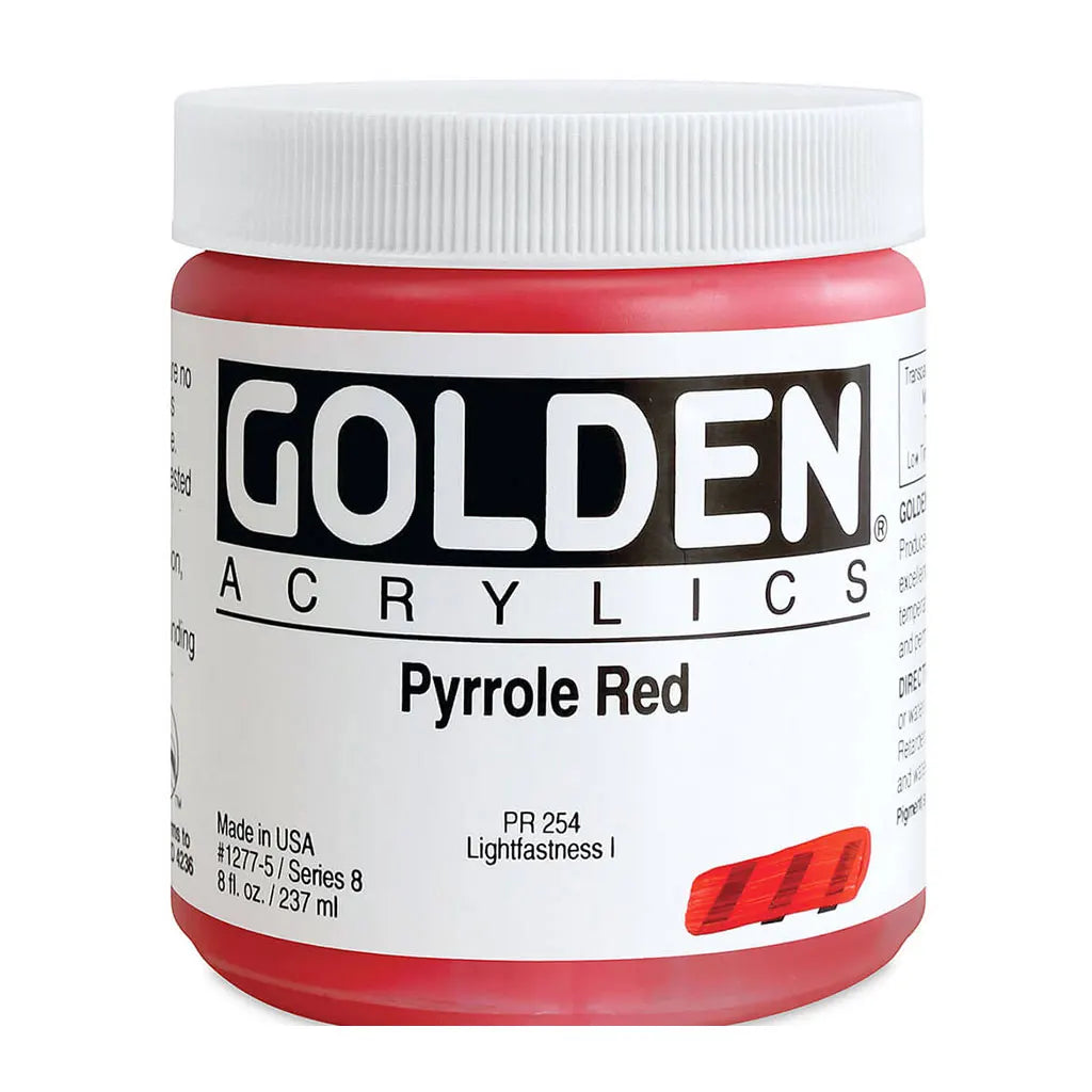Golden Heavy Body Acrylic 8oz Pyrrole Red S8