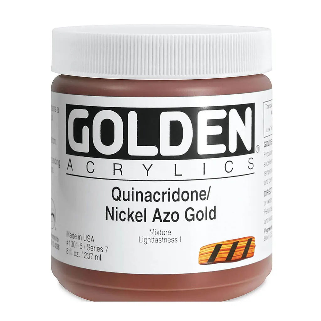 Golden Heavy Body Acrylic 8oz Quinacridone/Nickel Azo Gold S7