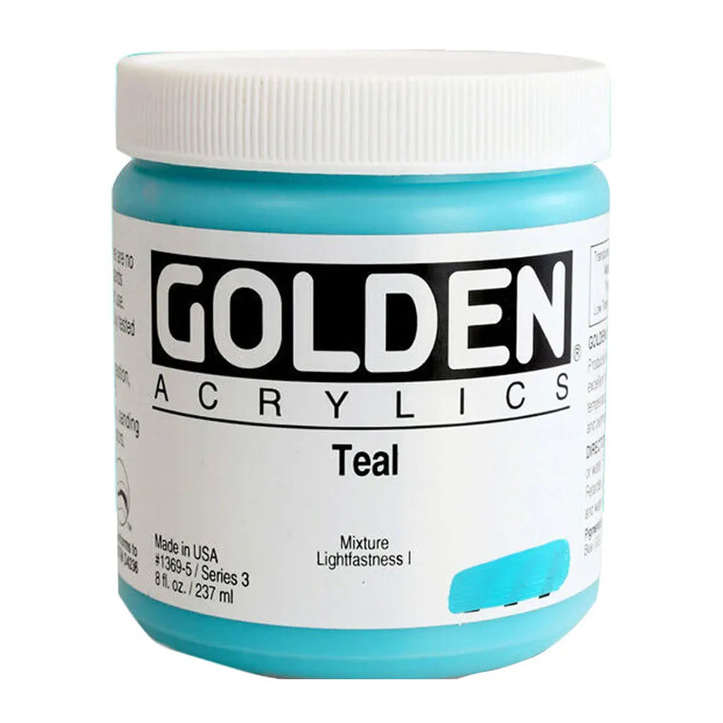 Golden Heavy Body Acrylic 8oz Teal S3