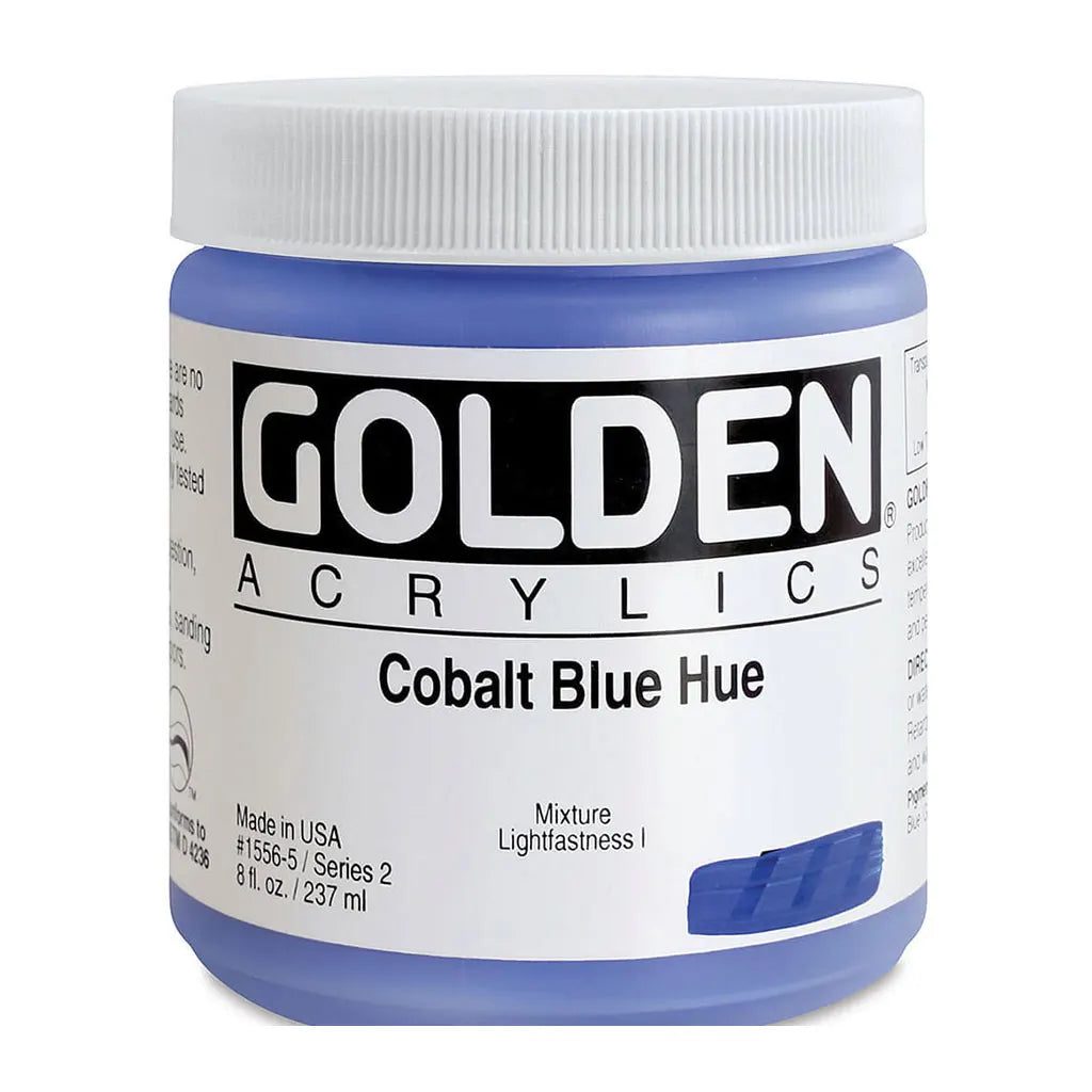 Golden Heavy Body Acrylic 8oz Cobalt Blue Hue S2