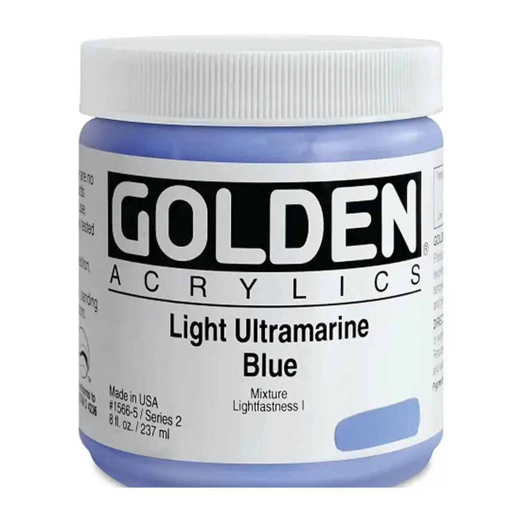 Golden Heavy Body Acrylic 8oz Light Ultramarine Blue S2