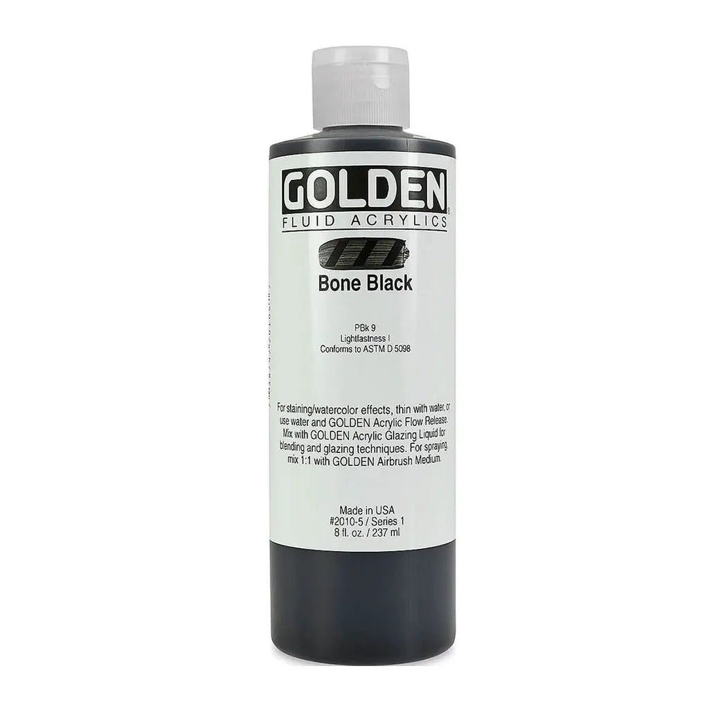 Golden Fluid Acrylic 8oz Bone Black S1