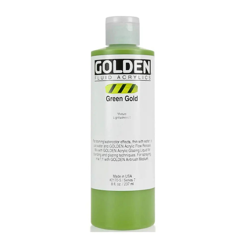 Golden Fluid Acrylic 8oz Green Gold S7