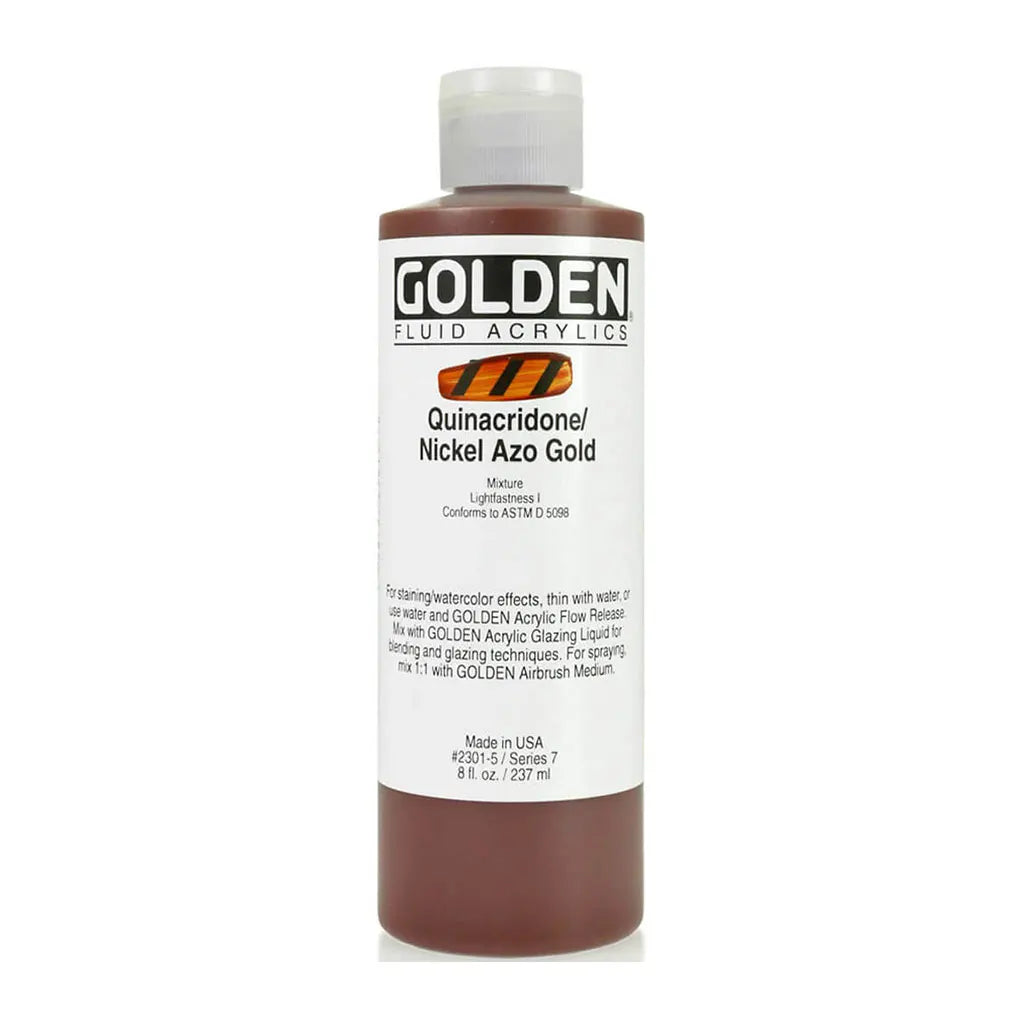 Golden Fluid Acrylic 8oz Quinacridone/ Nickel Azo Gold S7