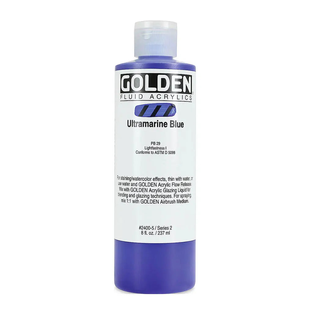 Golden Fluid Acrylic 8oz Ultramarine Blue S2