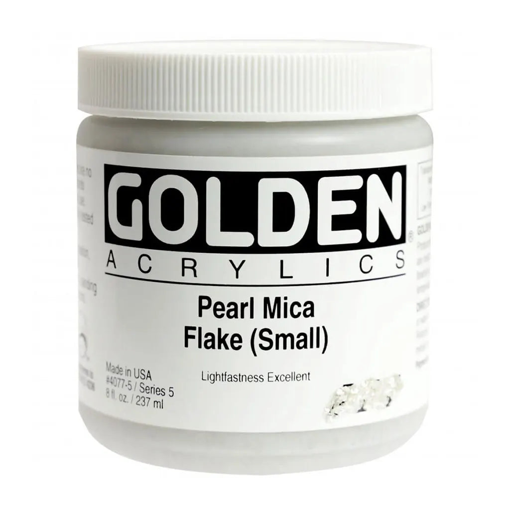 Golden Heavy Body Acrylic 8oz Pearl Mica Flake Small S5