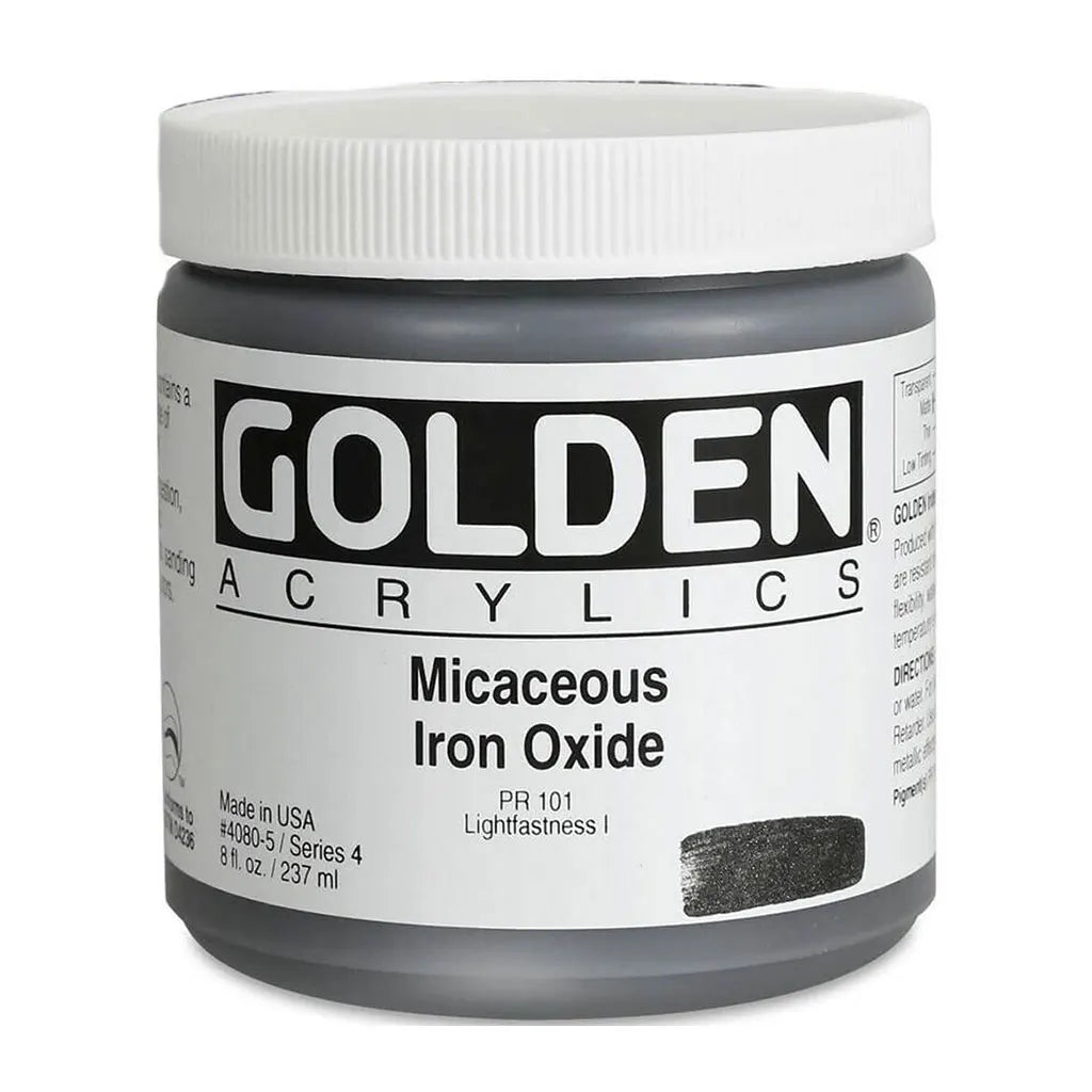 Golden Heavy Body Acrylic 8oz Micaceous Iron Oxide S4