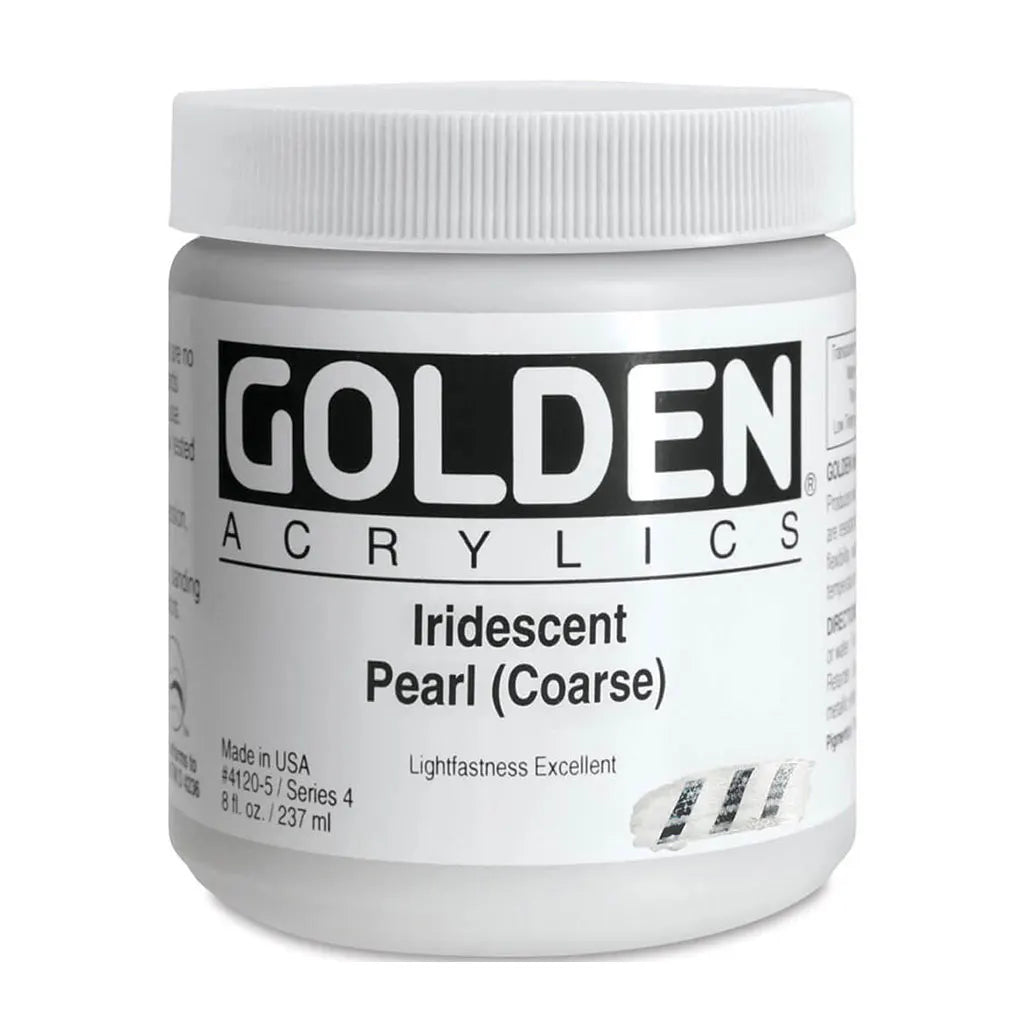 Golden Heavy Body Acrylic 8oz Iridescent Pearl (Coarse) S4