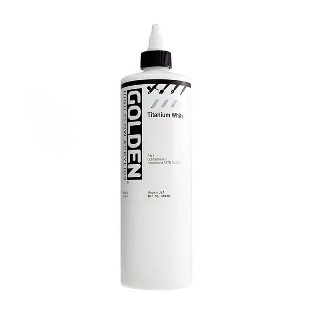 Golden High Flow Acrylic Paint 16oz Titanium White S1