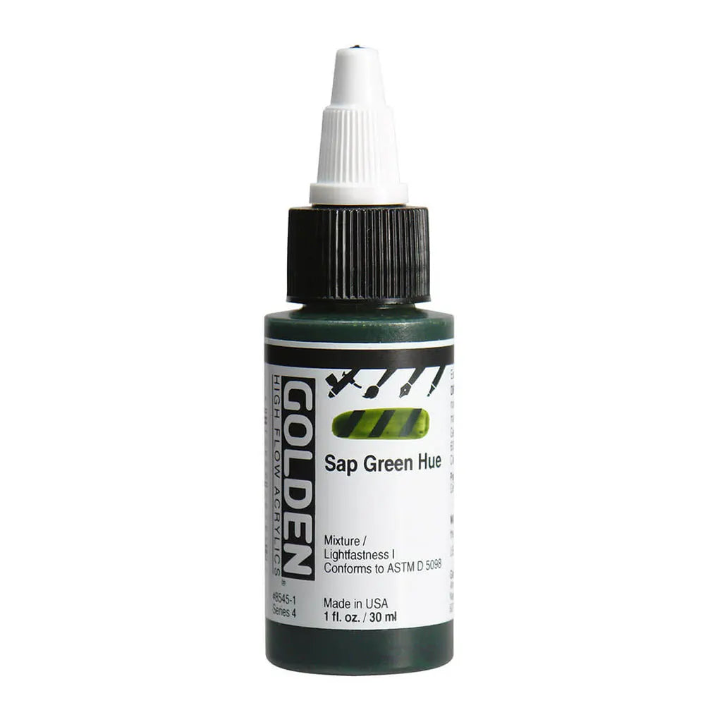 Golden High Flow Acrylic Paint 1oz Sap Green Hue S4