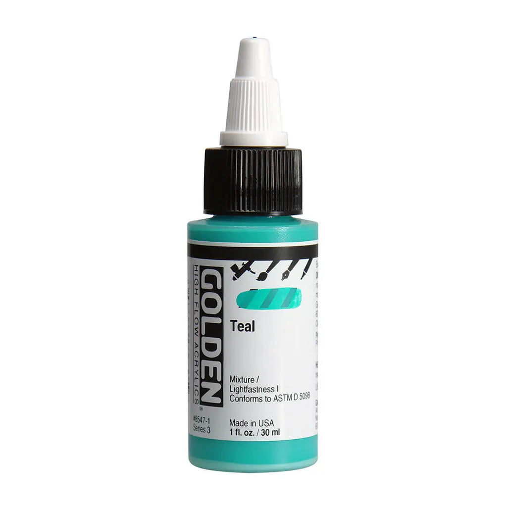 Golden High Flow Acrylic Paint 1oz Teal S3