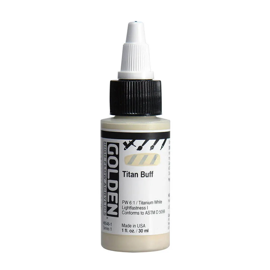 Golden High Flow Acrylic Paint 1oz Titan Buff S1