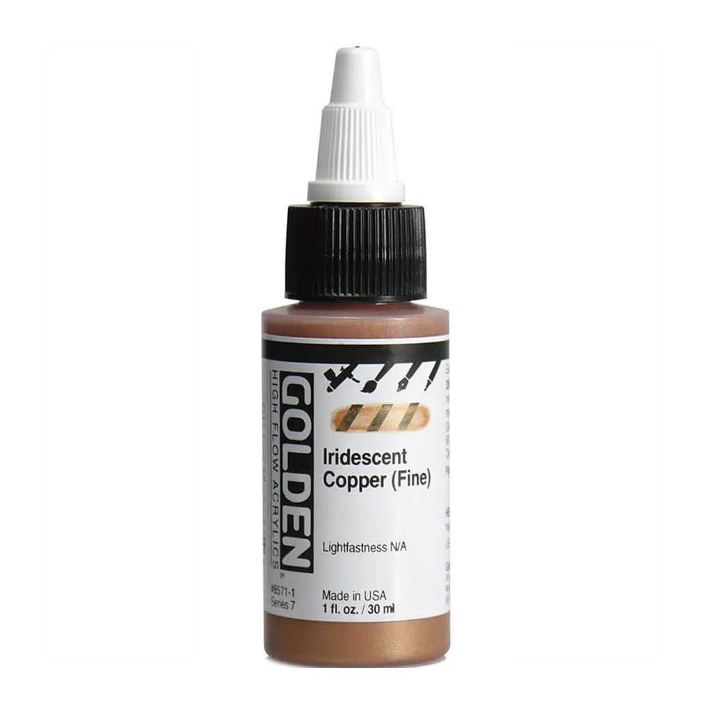 Golden High Flow Acrylic Paint 1oz Iridescent Copper (Fine) S7