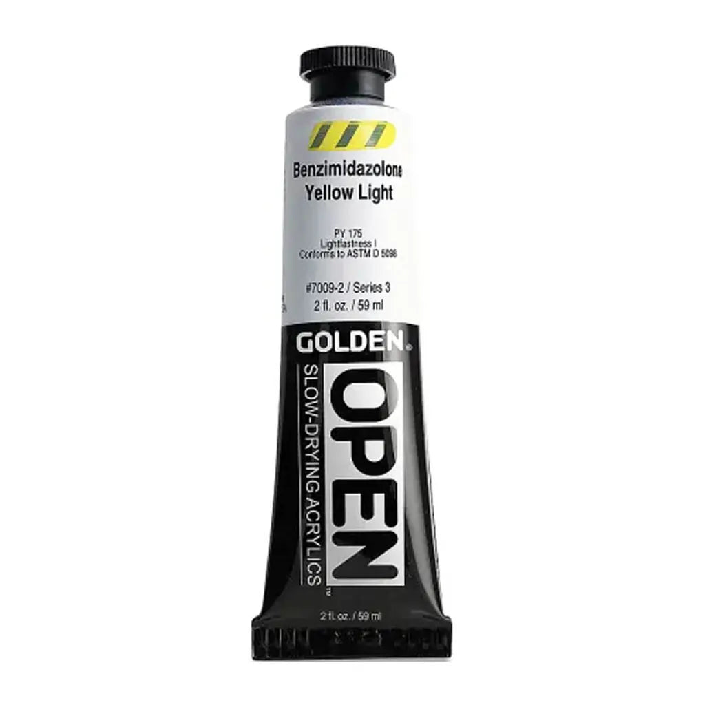 Golden OPEN Slow-Drying Acrylic Paint 2oz Benzimidazolone Yellow Light S3
