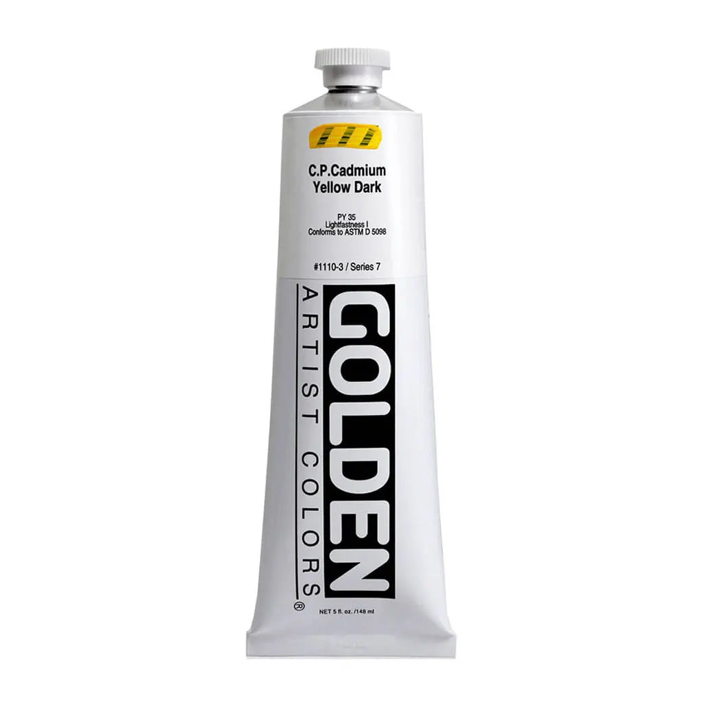 Golden Heavy Body Acrylic 5oz Cadmium Yellow Dark S7