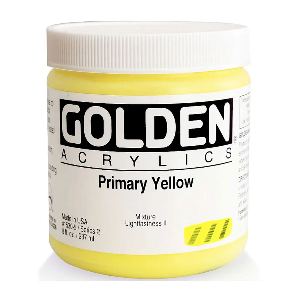 Golden Heavy Body Acrylic 8oz Primary Yellow S2