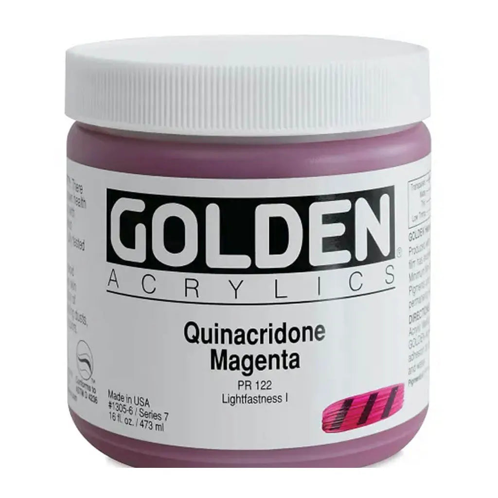 Golden Heavy Body Acrylic 16oz Quinacridone Magenta S8