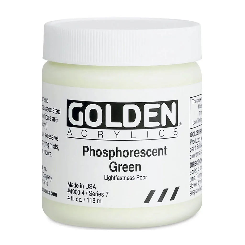 Golden Heavy Body Acrylic 4oz Phosphorescent Green S7