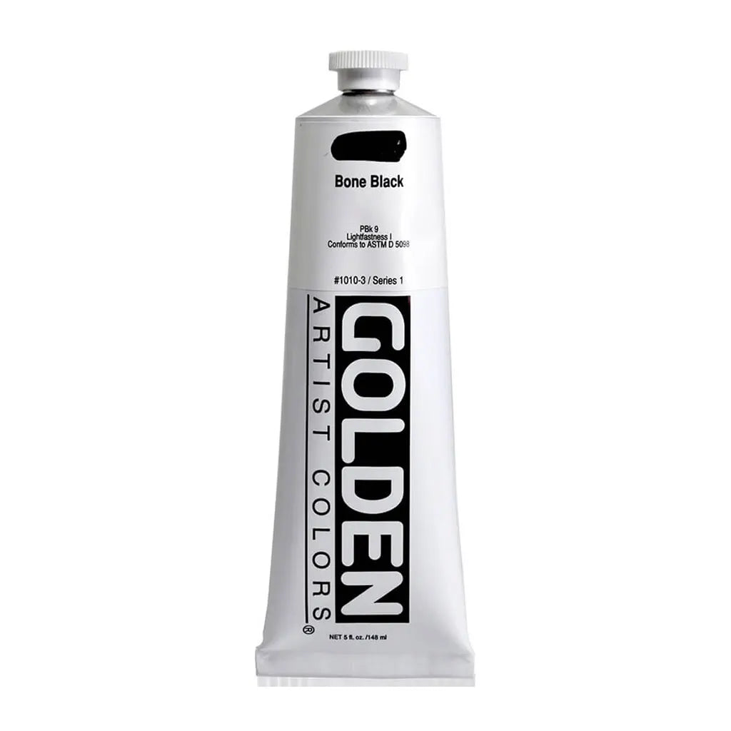 Golden Heavy Body Acrylic 5oz Bone Black S1